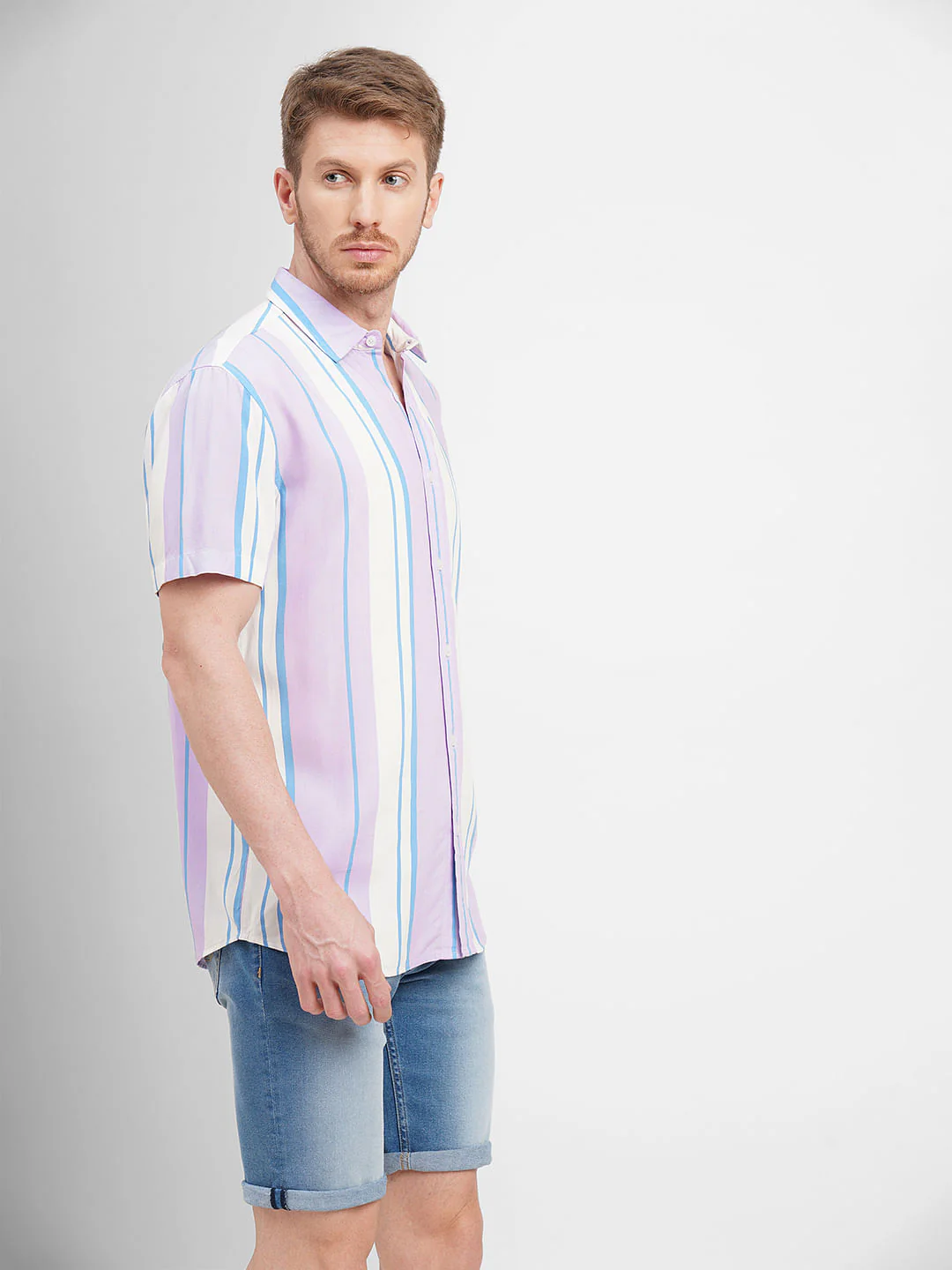 Orchid Colourblocked Short Sleeves Shirt - Image 3