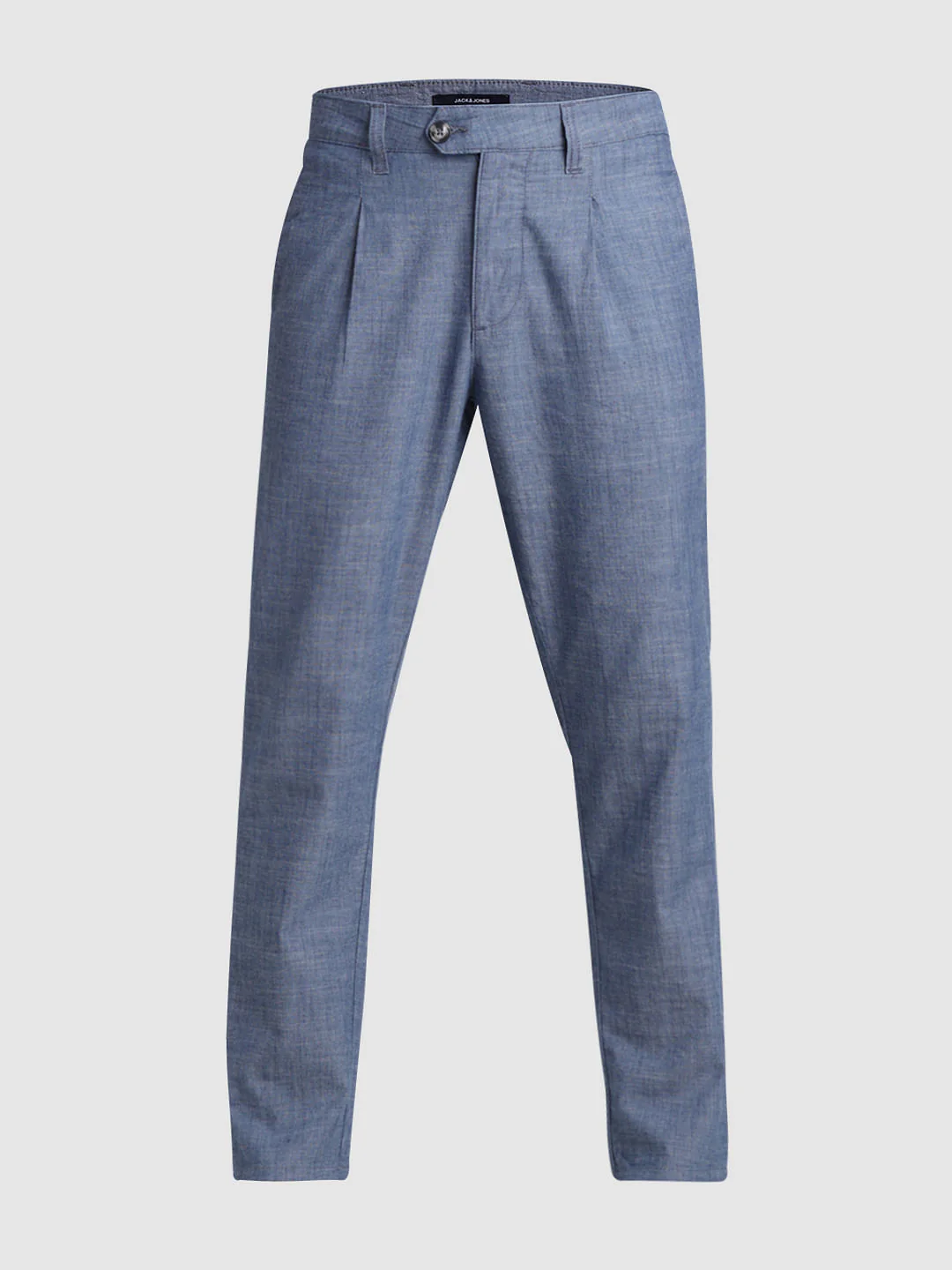 Blue Mid Rise Cotton Pants - Image 6