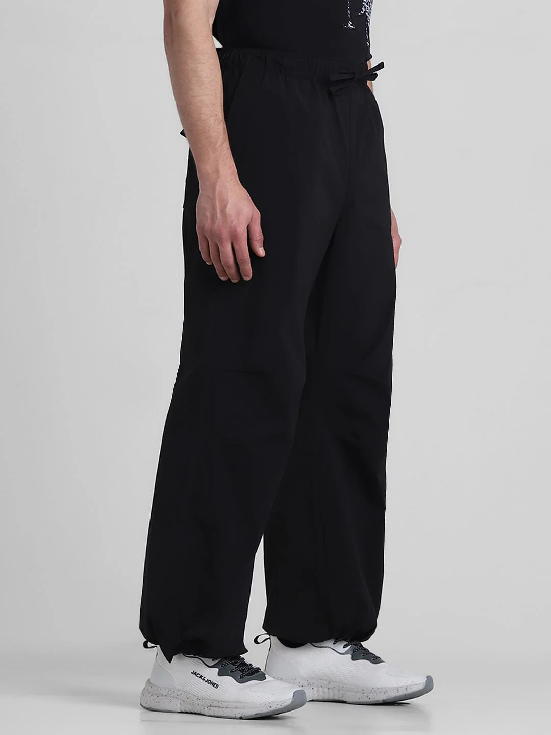 Black Mid Rise Parachute Pants - Image 2