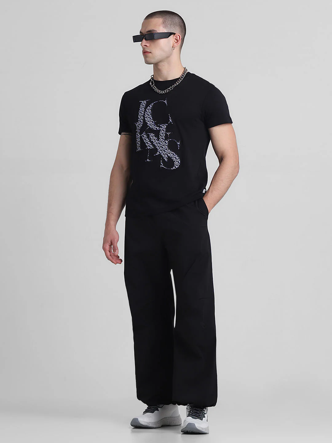 Black Mid Rise Parachute Pants - Image 5