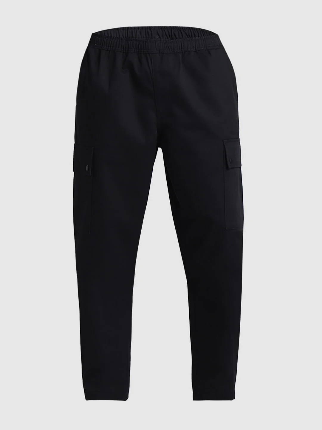 Black Mid Rise Cargo Joggers - Image 6