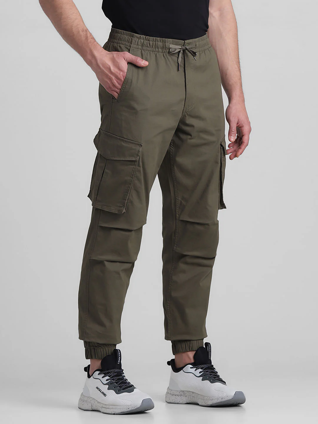 Olive Mid Rise Cargo Pants - Image 2