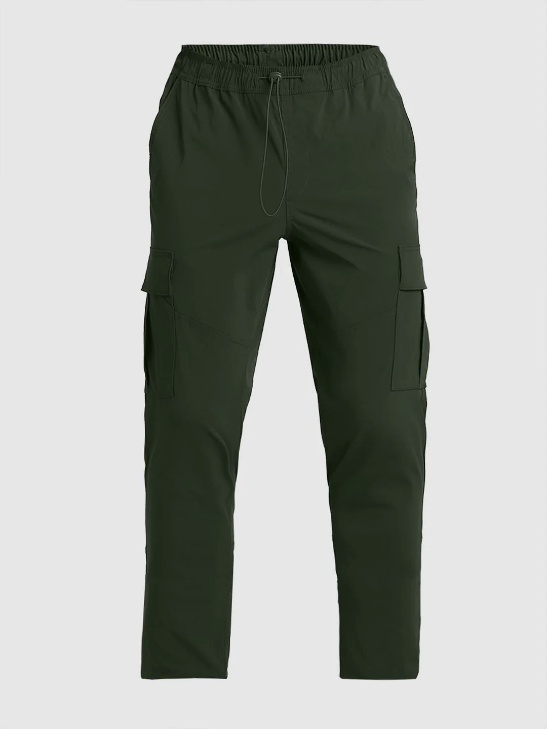 Olive Mid Rise Nylon Pants - Image 6