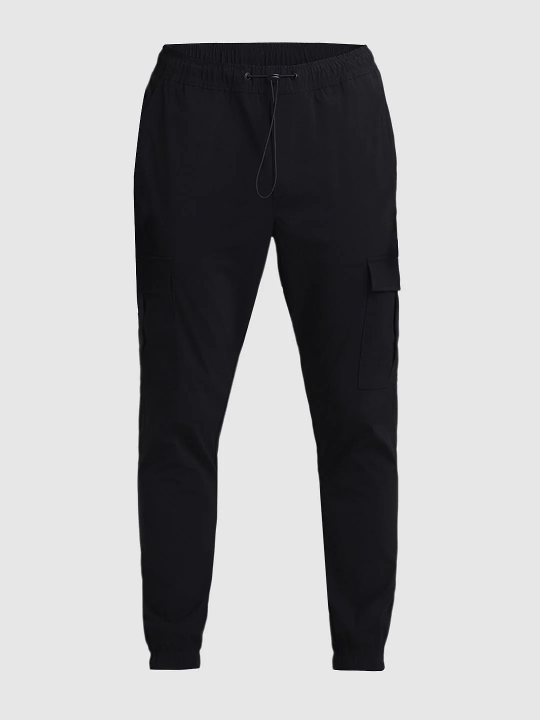 Black Mid Rise Slim Fit Cargos - Image 6