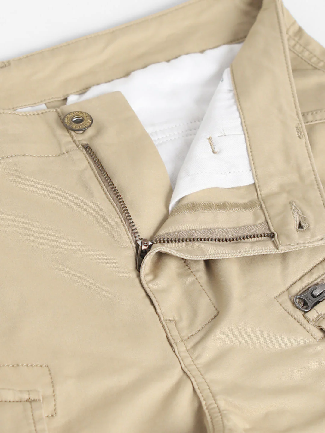 Light Brown Mid Rise Cargo Pants - Image 5