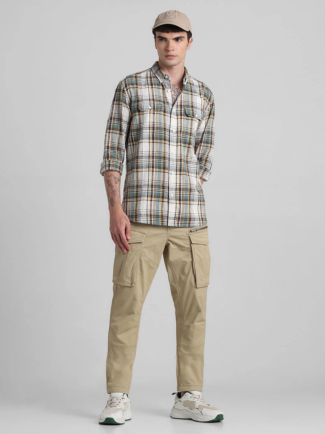Light Brown Mid Rise Cargo Pants - Image 6