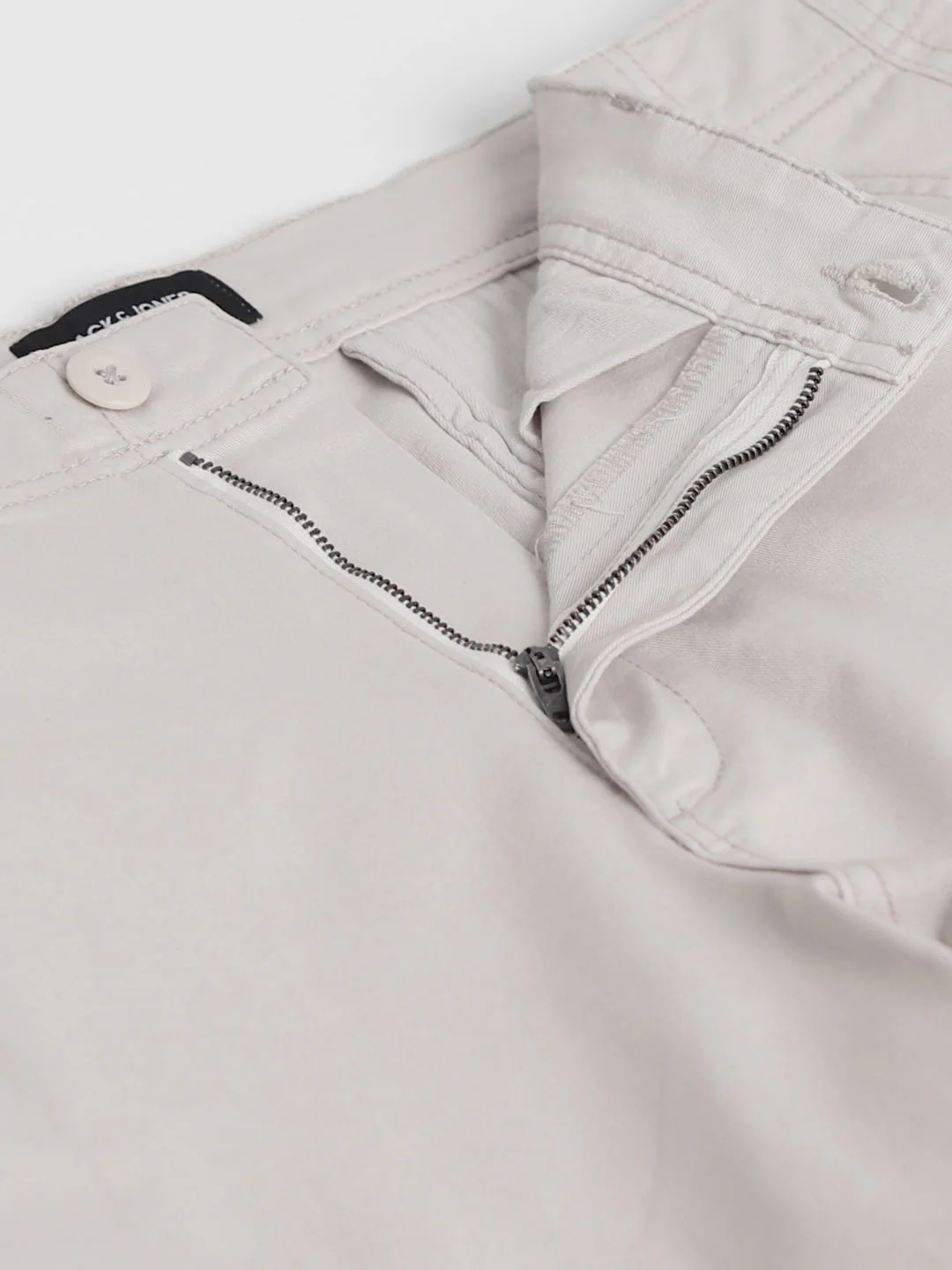 Cream Mid Rise Cargo Pants - Image 5