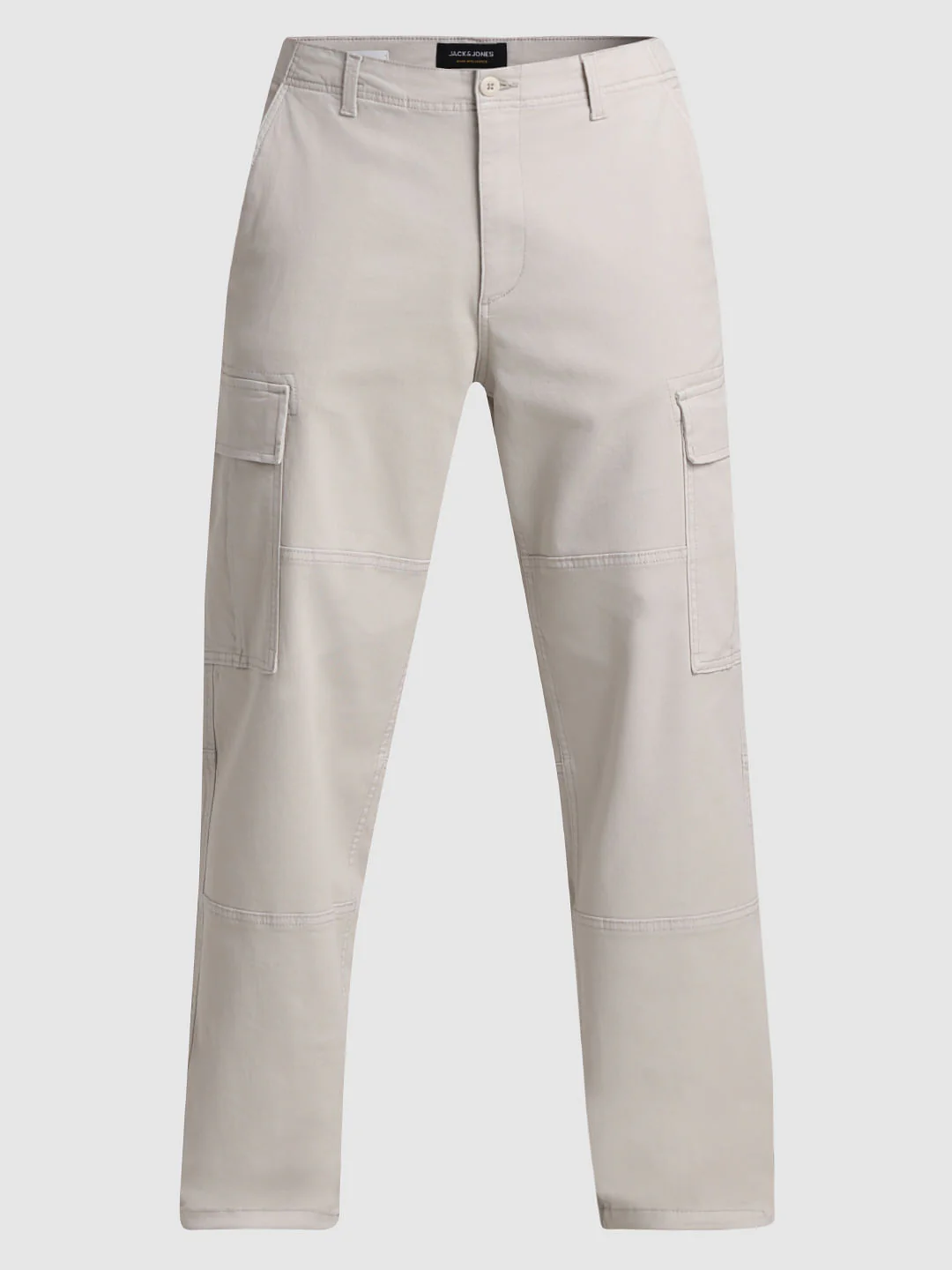 Cream Mid Rise Cargo Pants - Image 7