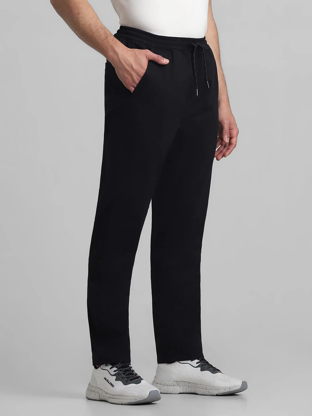 Black Mid Rise Casual Pants - Image 2