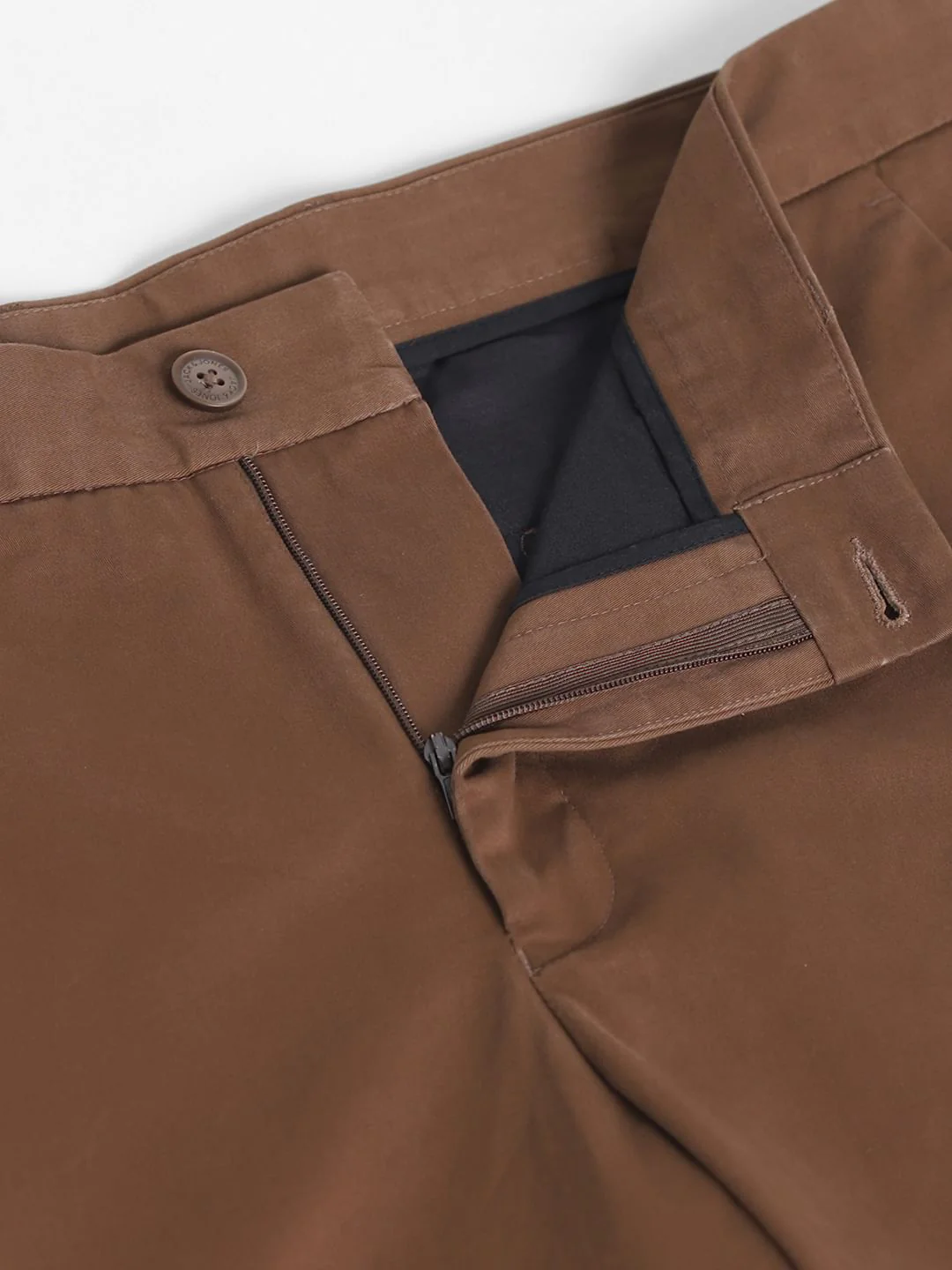 Brown Mid Rise Slim Fit Pants - Image 5