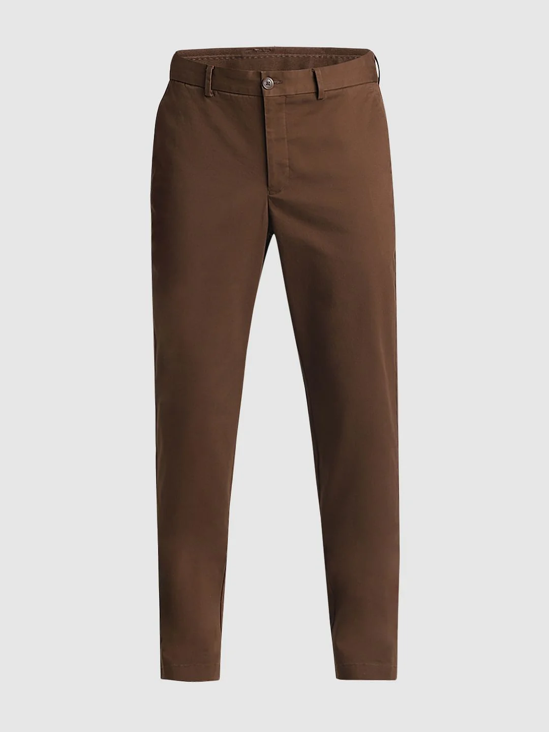 Brown Mid Rise Slim Fit Pants - Image 7