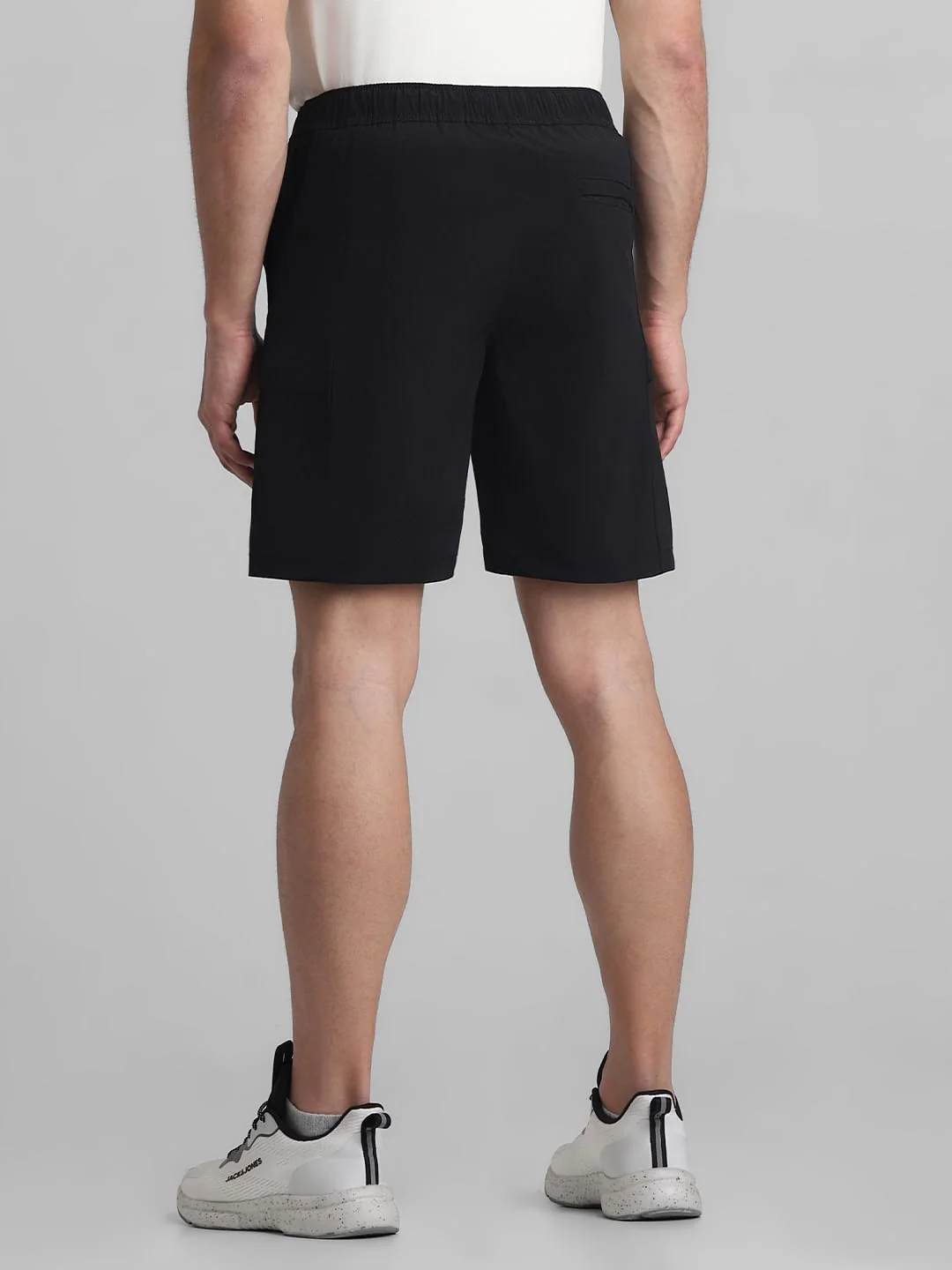 Black Low Rise Cargo Shorts - Image 3