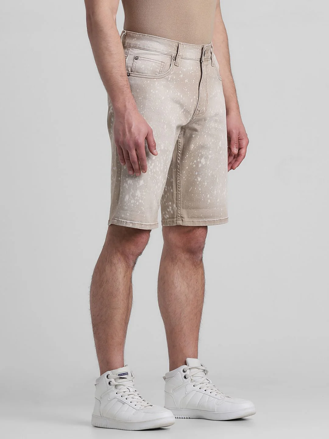Brown Ombre Co-ord Set Denim Shorts - Image 2