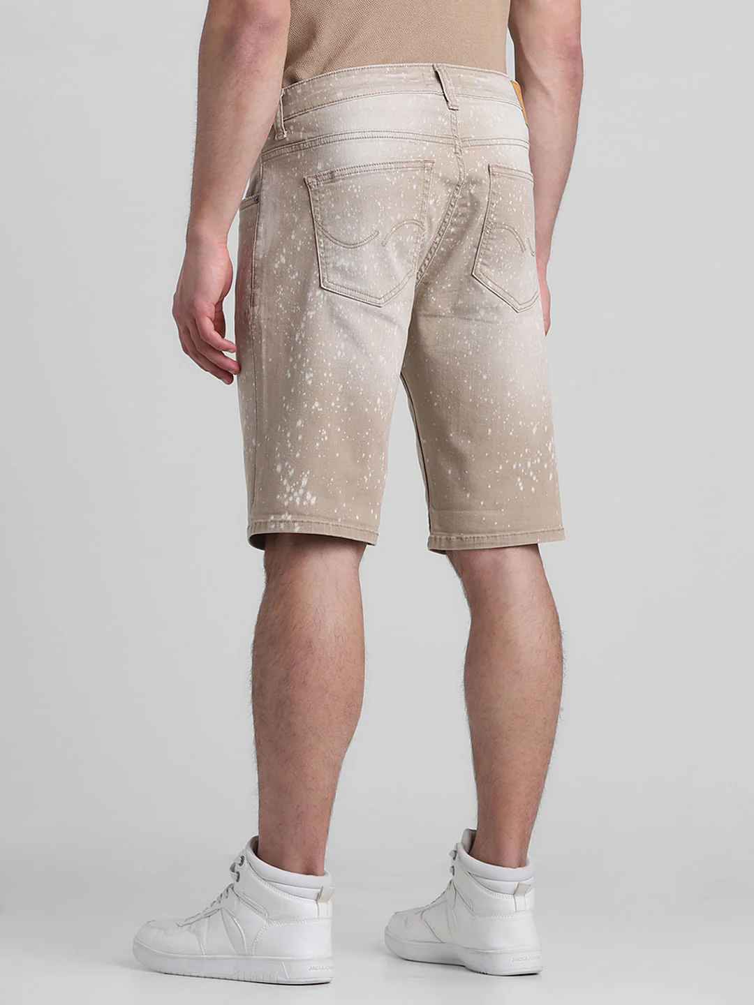 Brown Ombre Co-ord Set Denim Shorts - Image 3