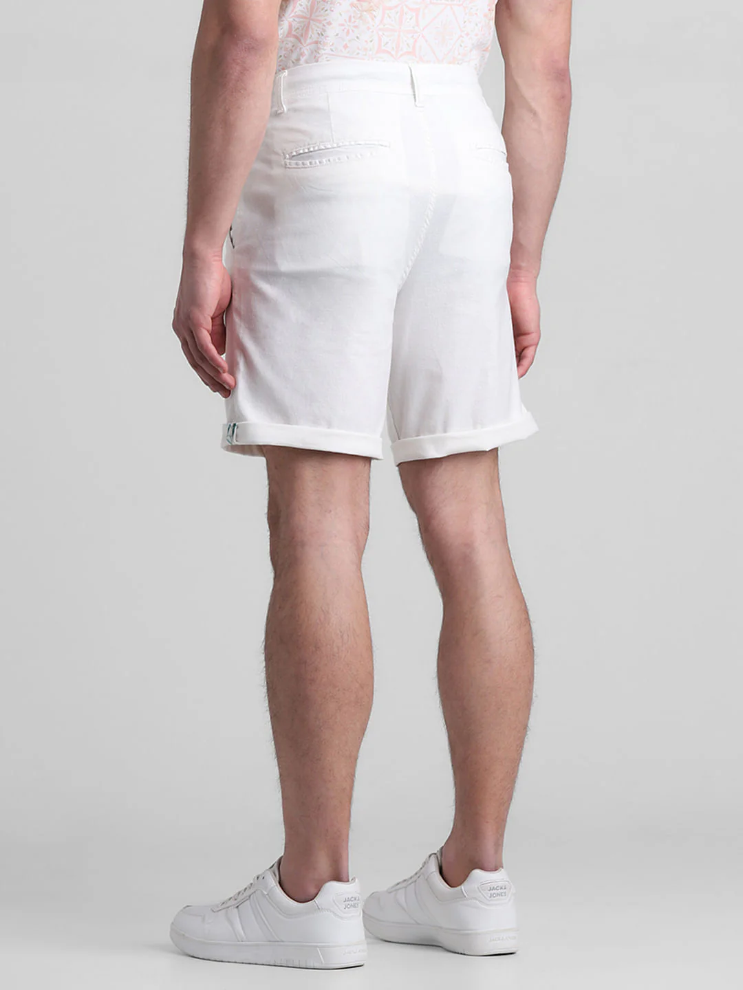 White Regular Fit Chino Shorts - Image 3