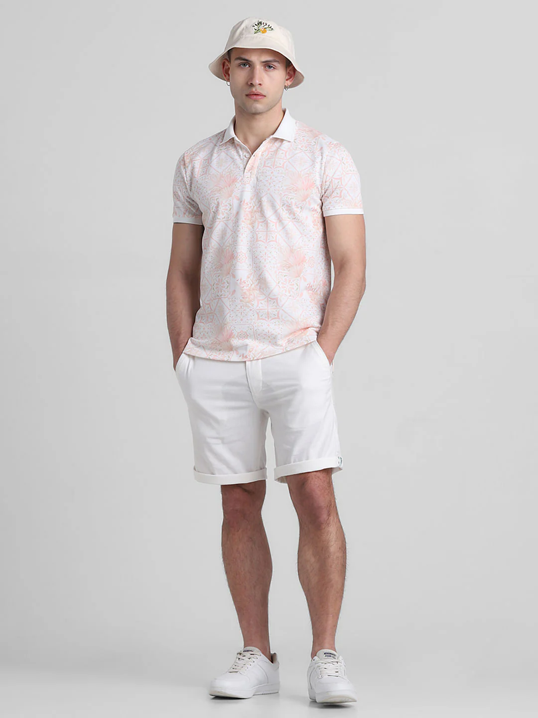 White Regular Fit Chino Shorts - Image 5