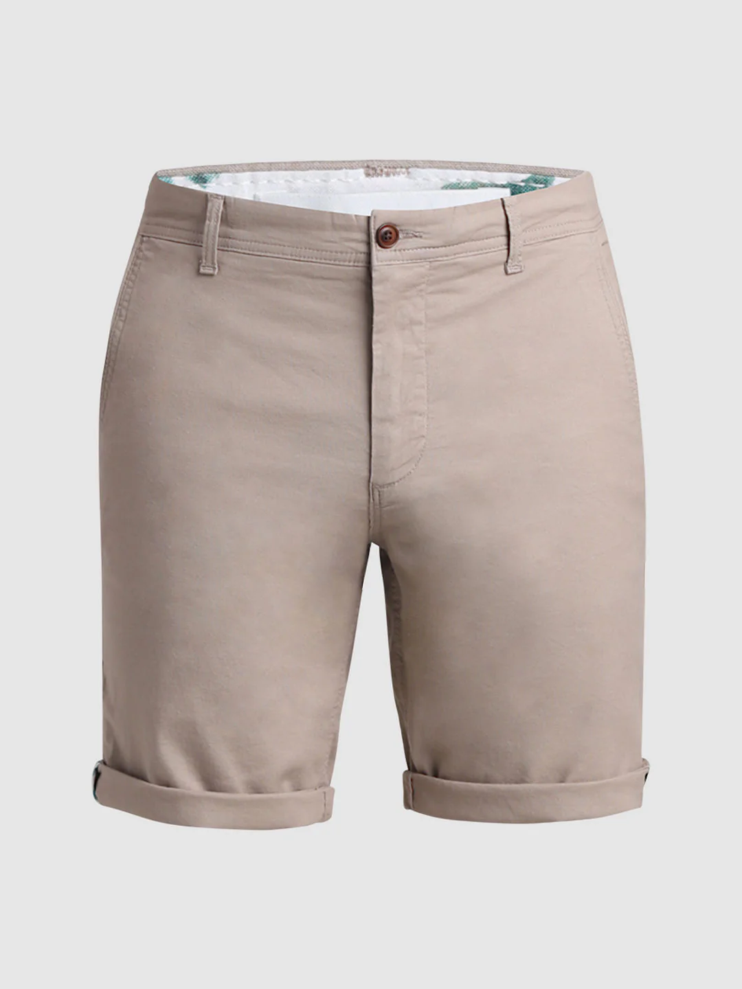Khaki Regular Fit Chino Shorts - Image 6
