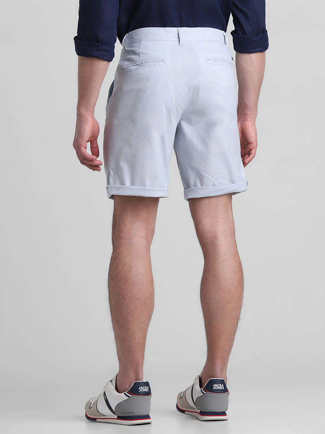 Light Blue Regular Fit Chino Shorts - Image 3