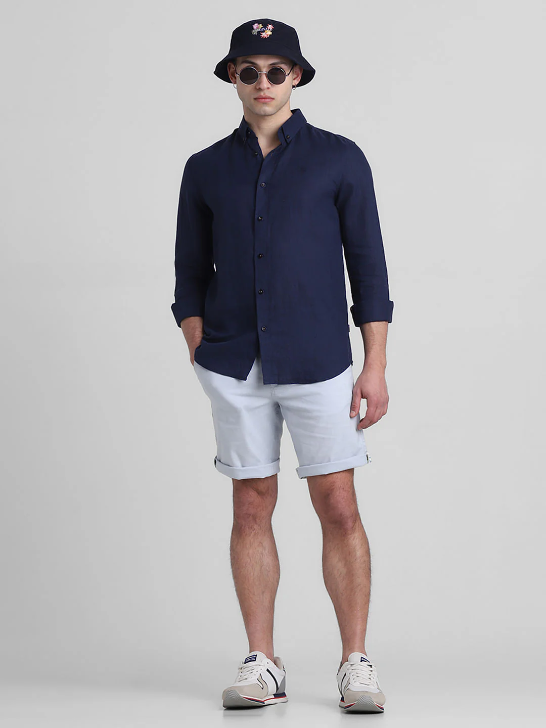 Light Blue Regular Fit Chino Shorts - Image 5