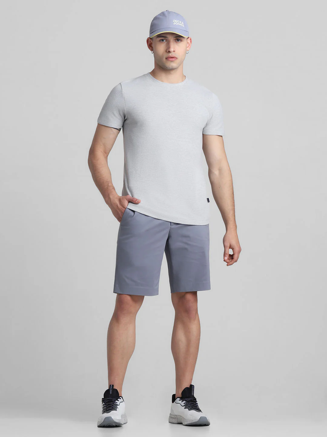 Blue Mid Rise Chino Shorts - Image 5