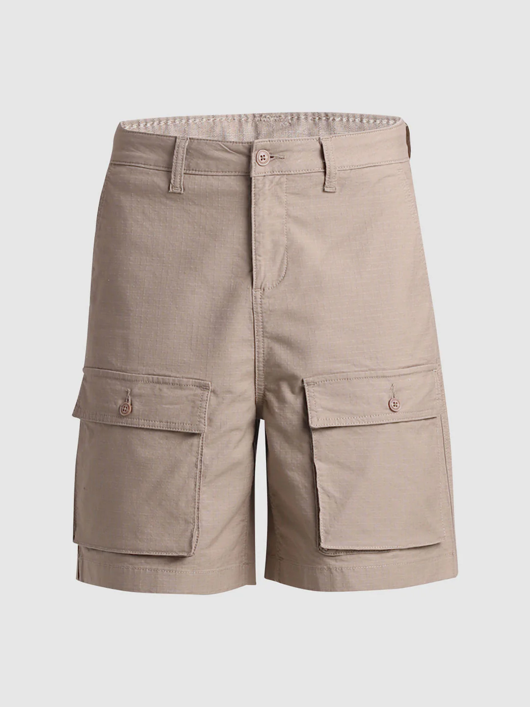 Khaki Low Rise Slim Fit Cargo Shorts - Image 7