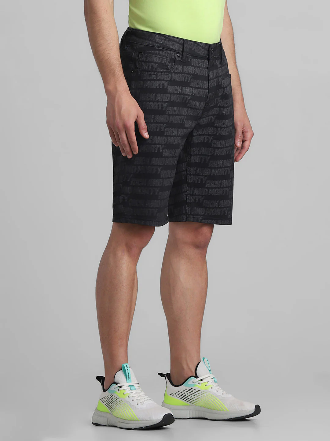 RICK & MORTY Black Printed Co-ord Set Shorts - Image 2