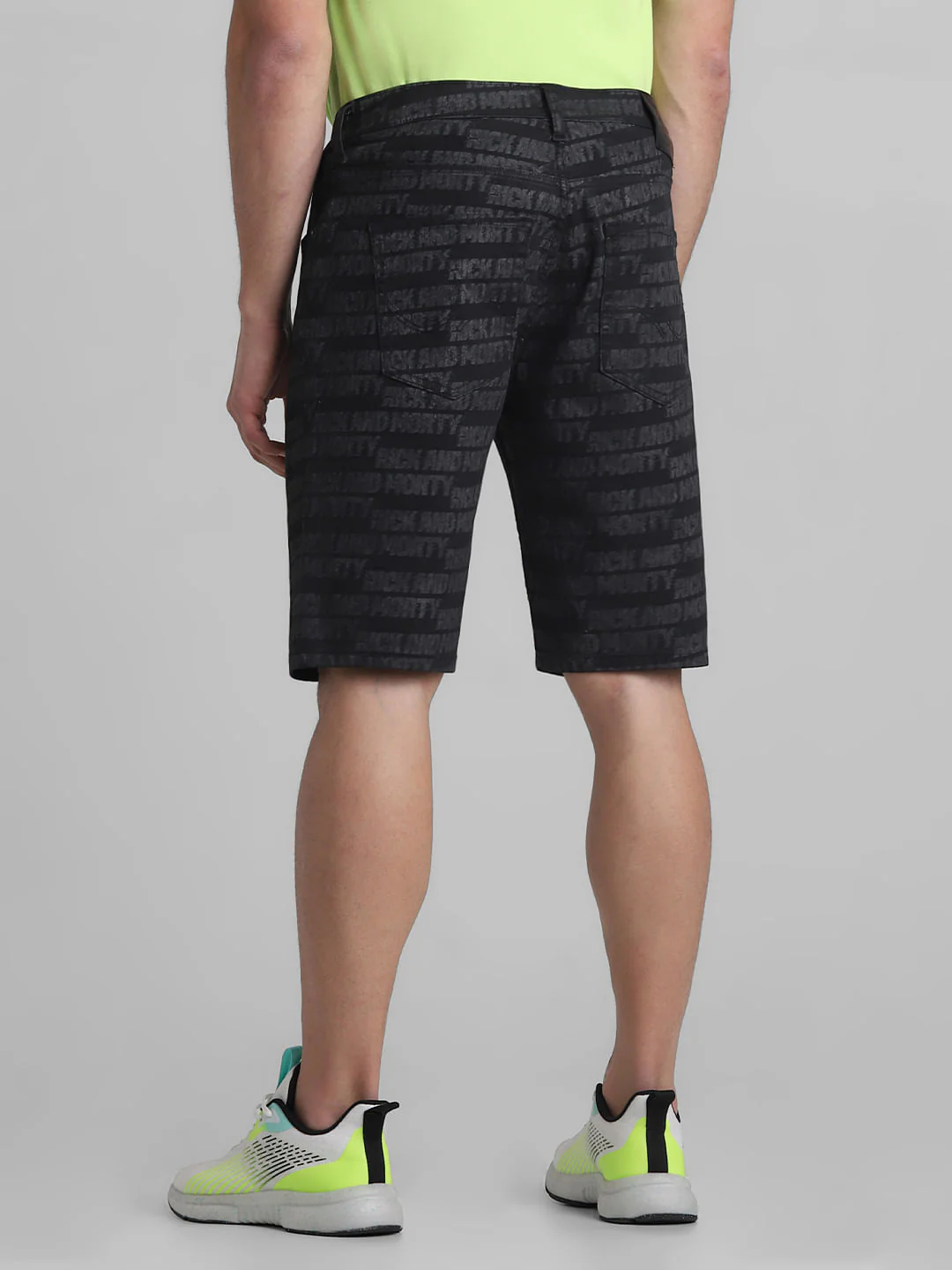 RICK & MORTY Black Printed Co-ord Set Shorts - Image 3
