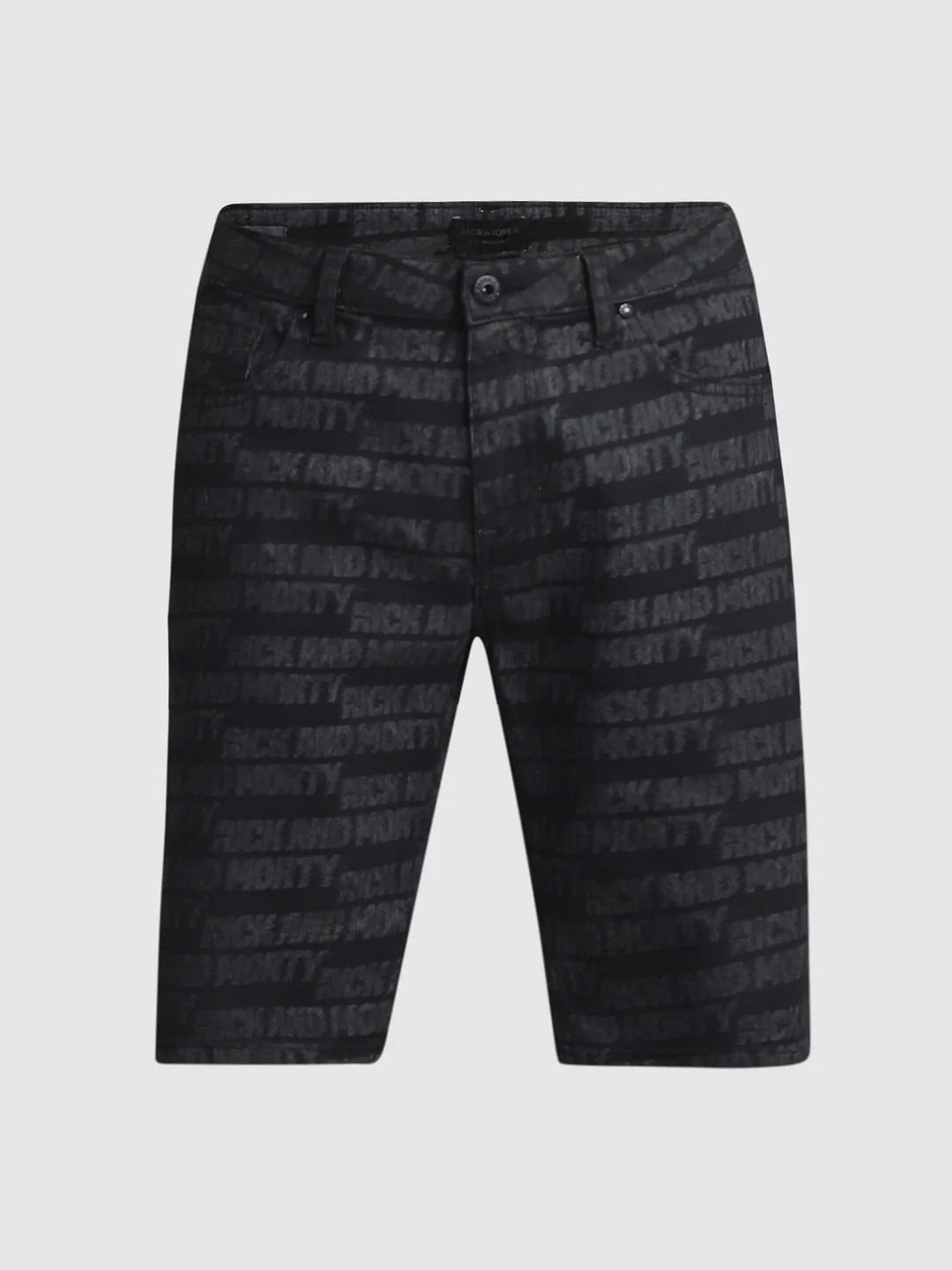 RICK & MORTY Black Printed Co-ord Set Shorts - Image 6