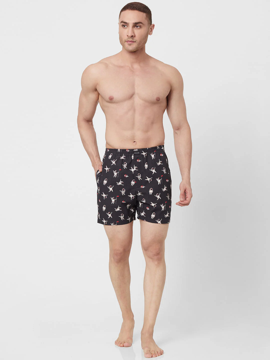 Black All Over Print Astronaut Boxers - Image 2