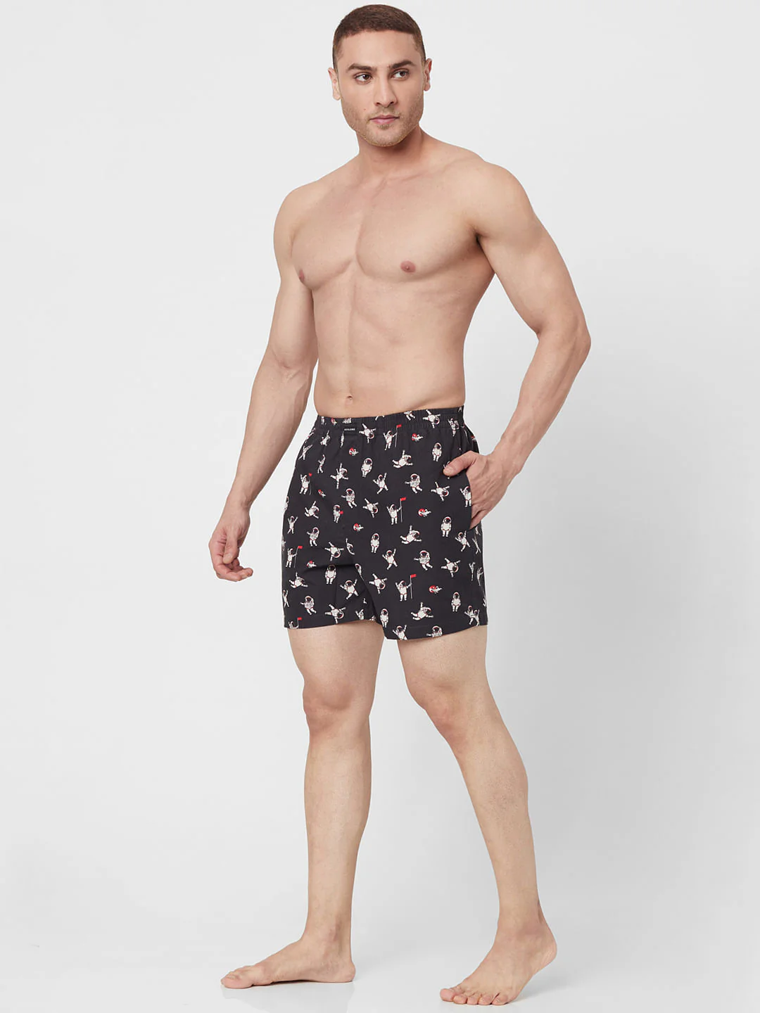 Black All Over Print Astronaut Boxers - Image 3