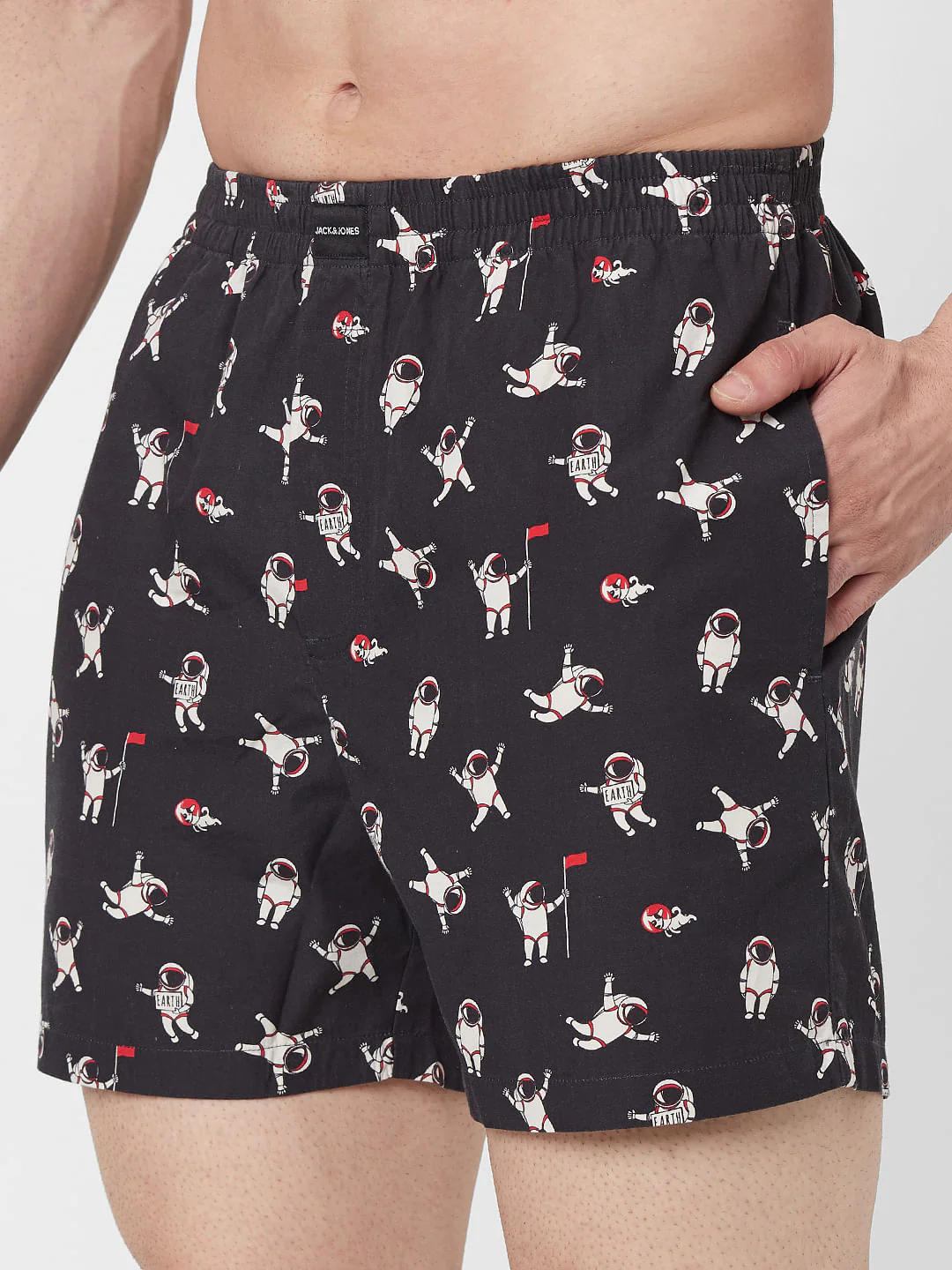 Black All Over Print Astronaut Boxers - Image 5