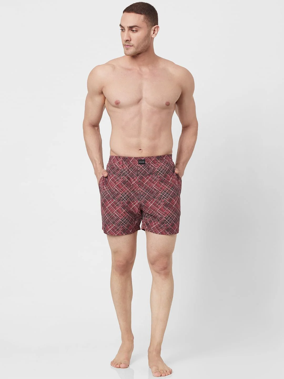 Purple All Over Print Electric Boxers
