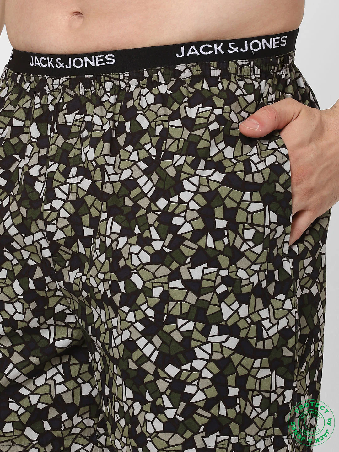 Green Mosaic Print Boxers - Image 4