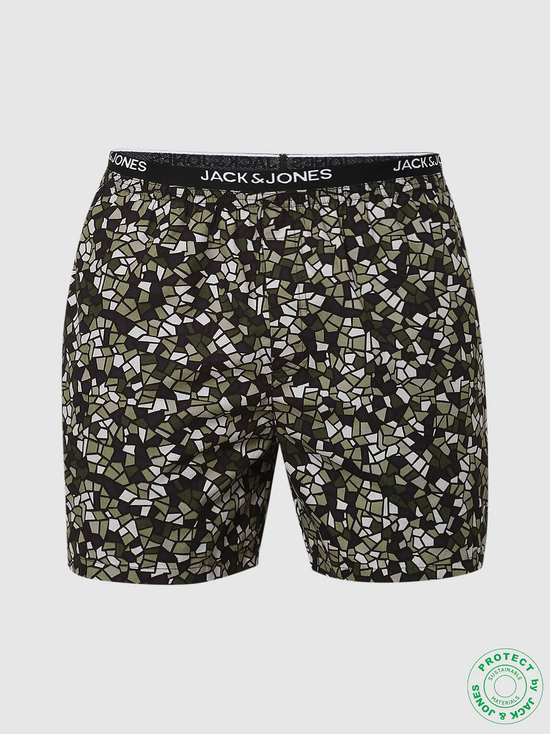 Green Mosaic Print Boxers - Image 5