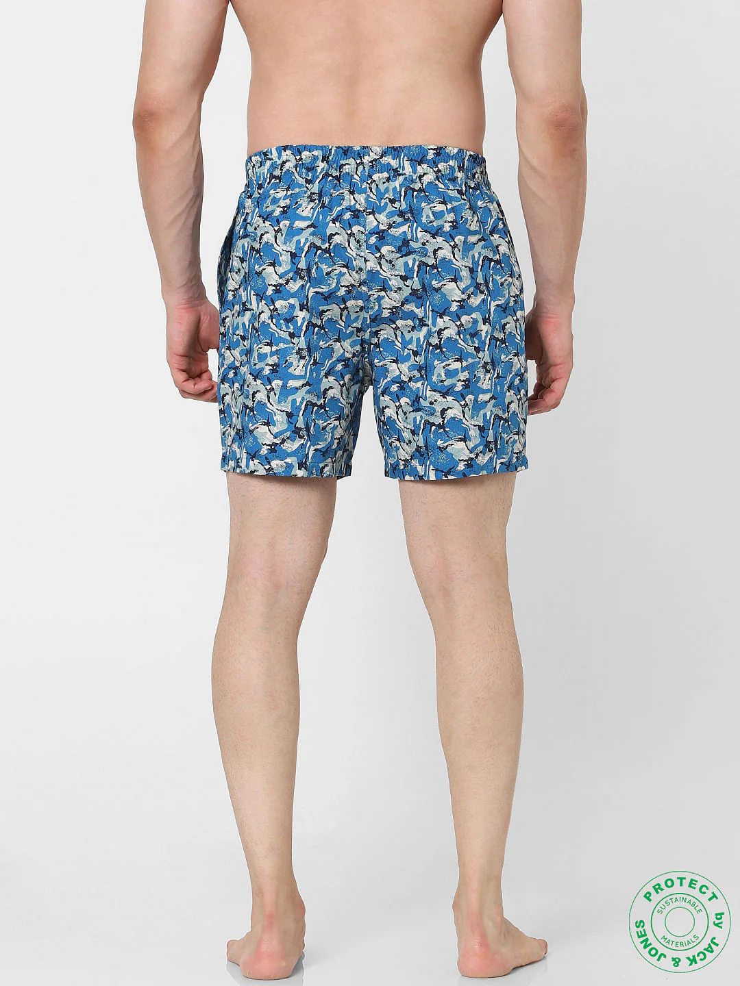 Blue Abstract Printed Boxers - Image 3
