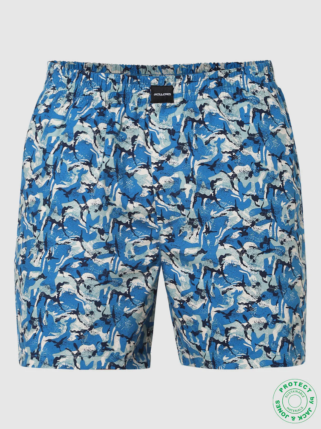 Blue Abstract Printed Boxers - Image 5