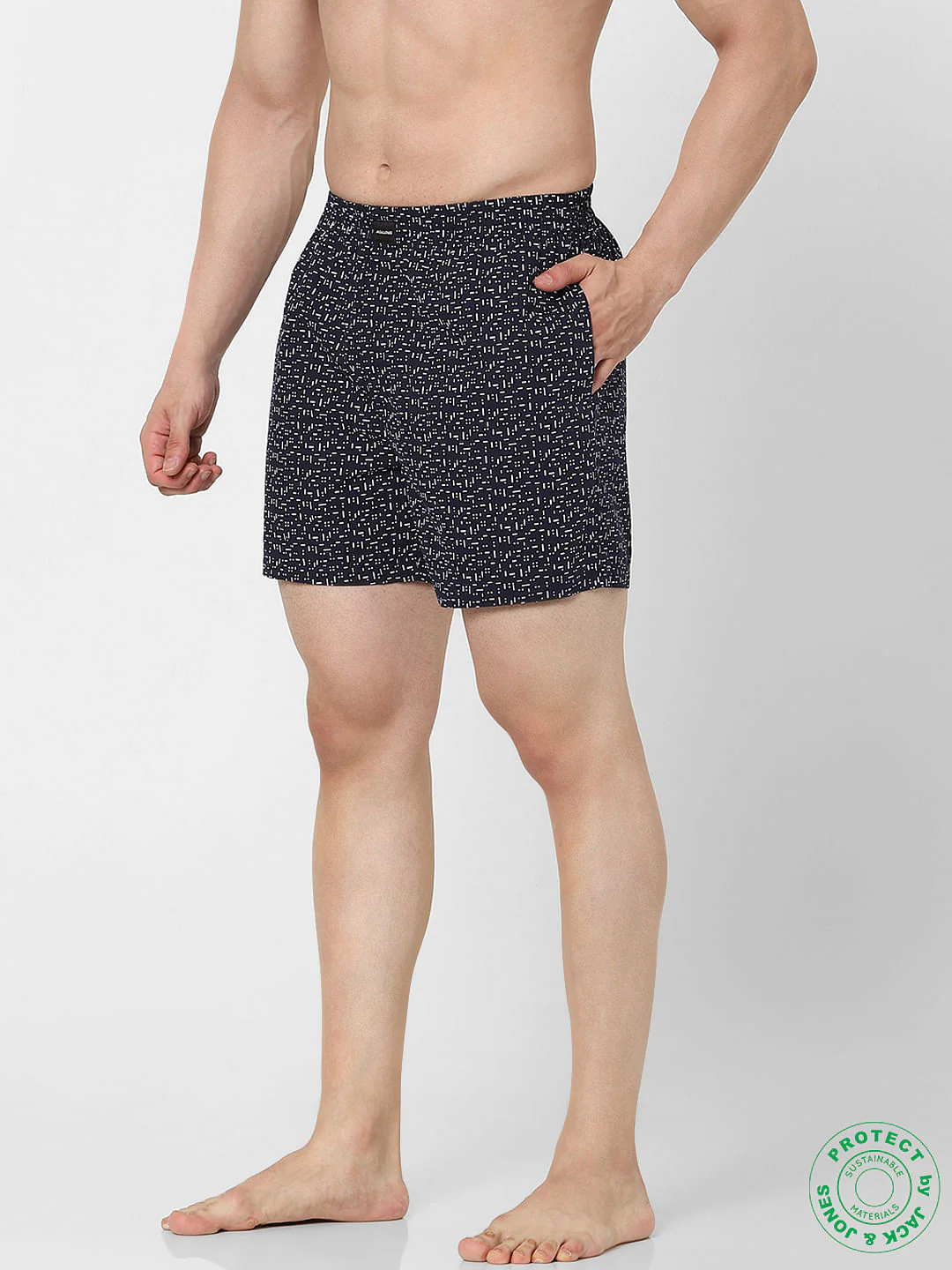 Navy Blue Printed Boxers - Image 2