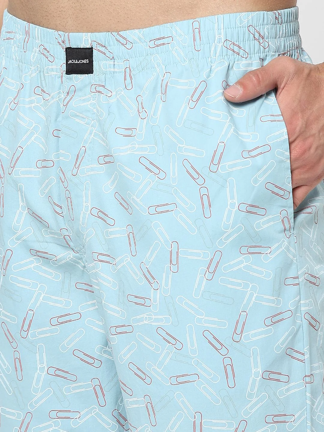 Blue Paperclip Print Pyjamans - Image 4