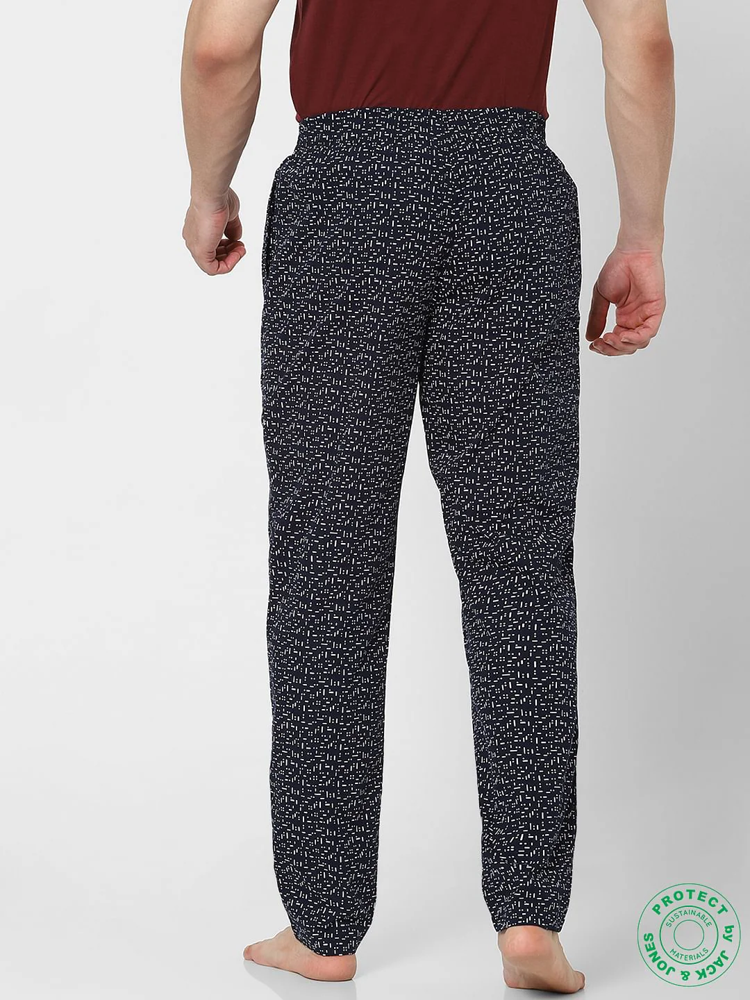 White Mid Rise Dotted Pyjamas - Image 4