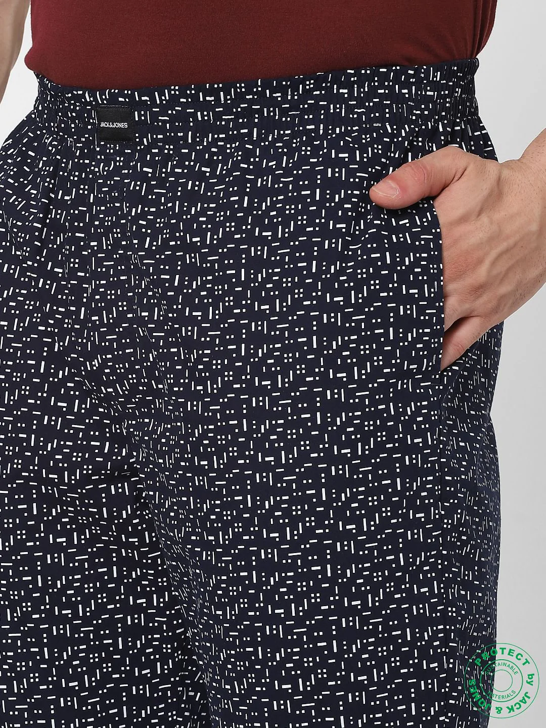 White Mid Rise Dotted Pyjamas - Image 5
