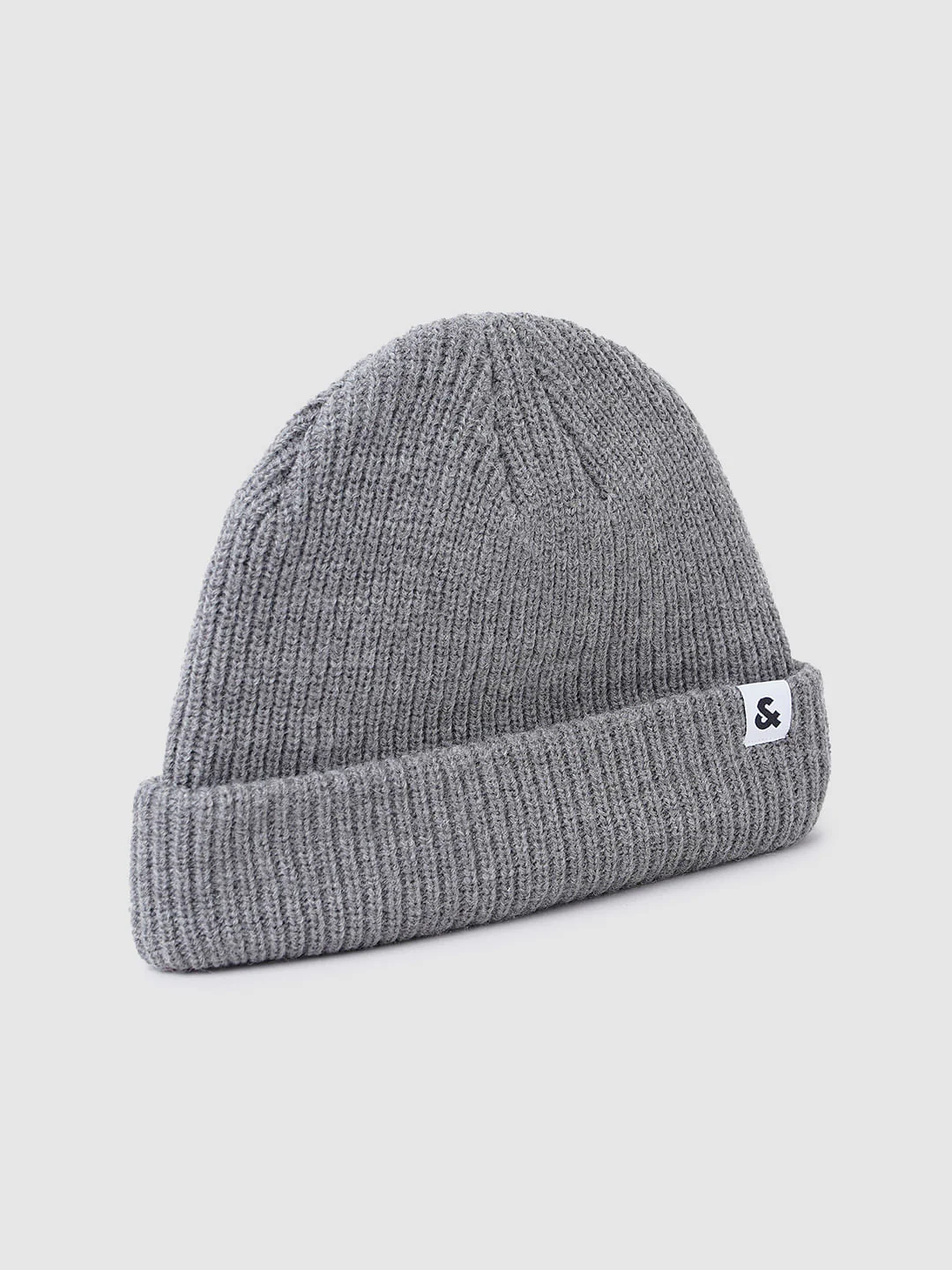 Grey Short Knit Beanie - Image 3