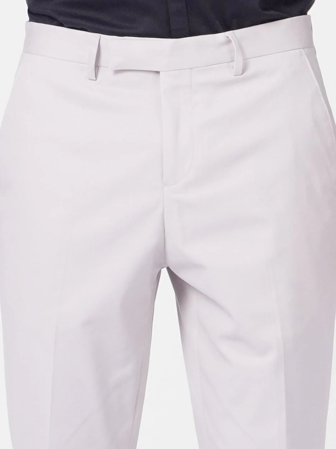 Grey Mid Rise Regular Fit Trousers - Image 5