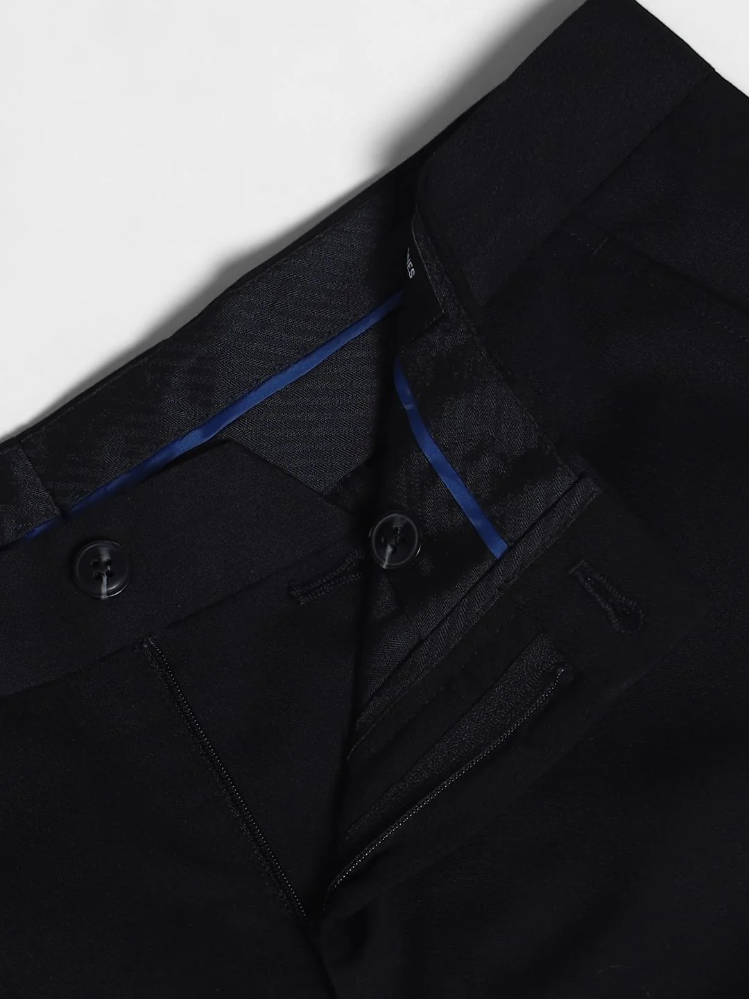 Black Mid Rise Slim Fit Trousers - Image 5
