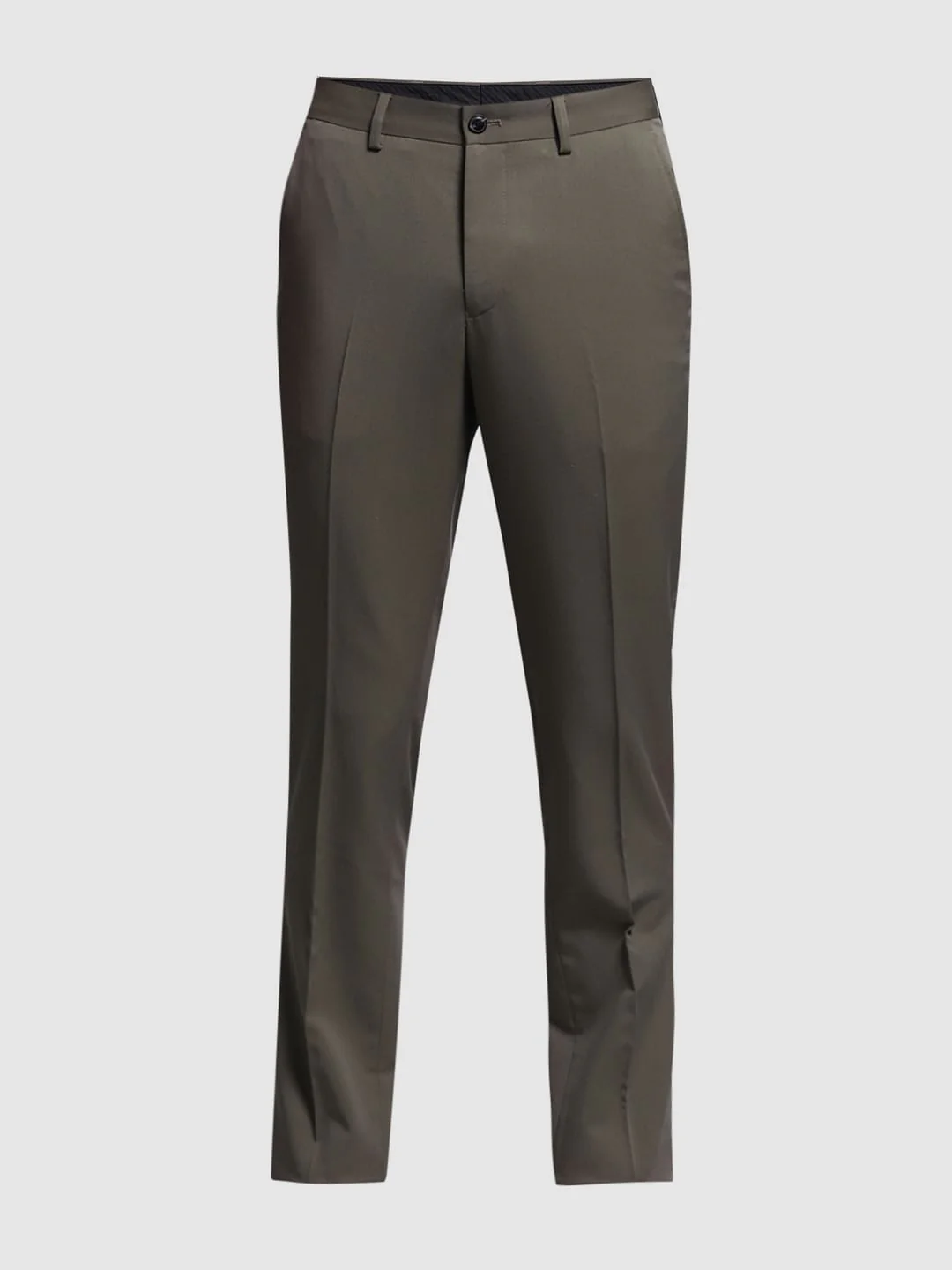 Grey Mid Rise Slim Fit Trousers - Image 7