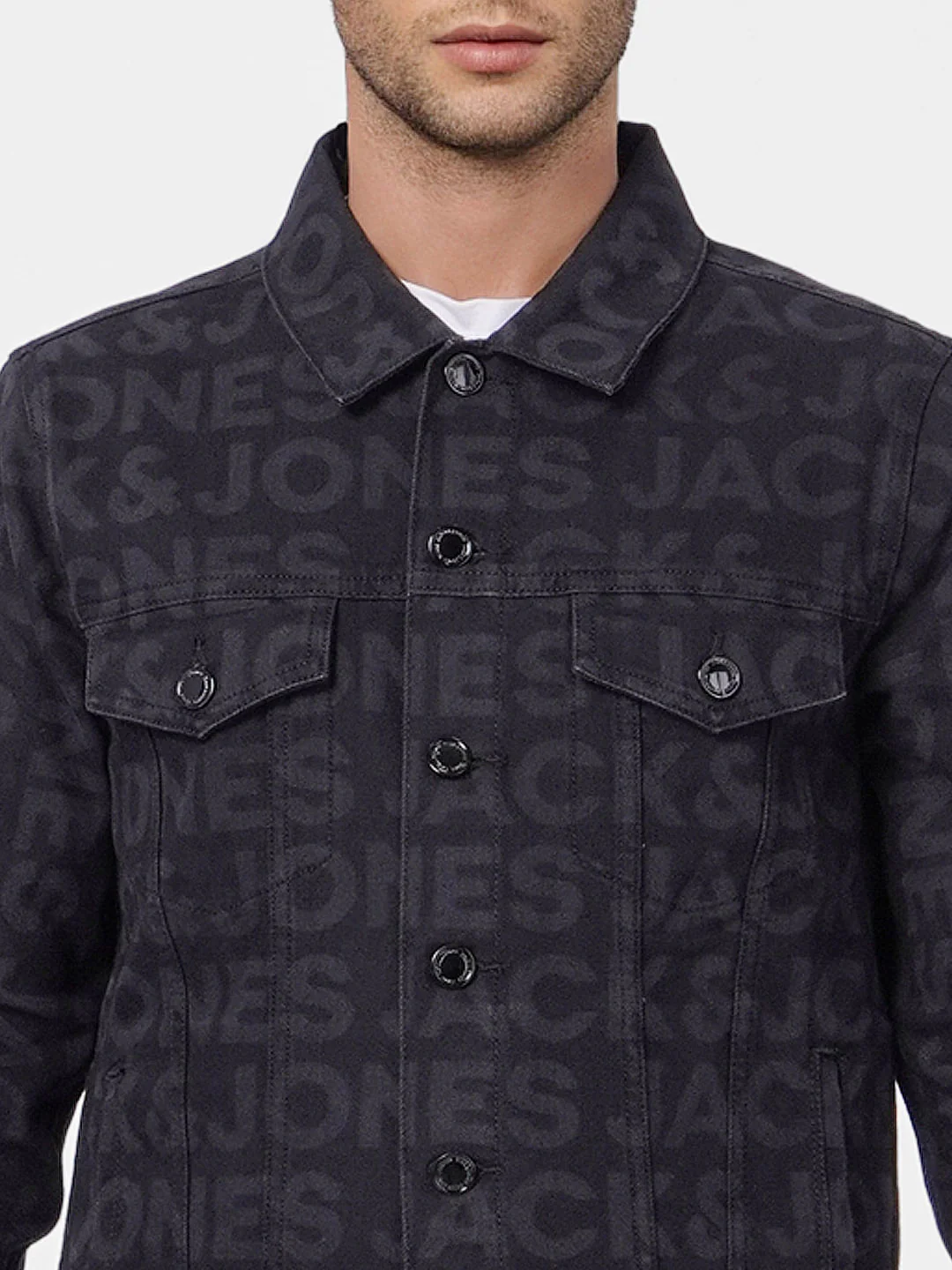 Black Plain Coloured Coat - Image 5
