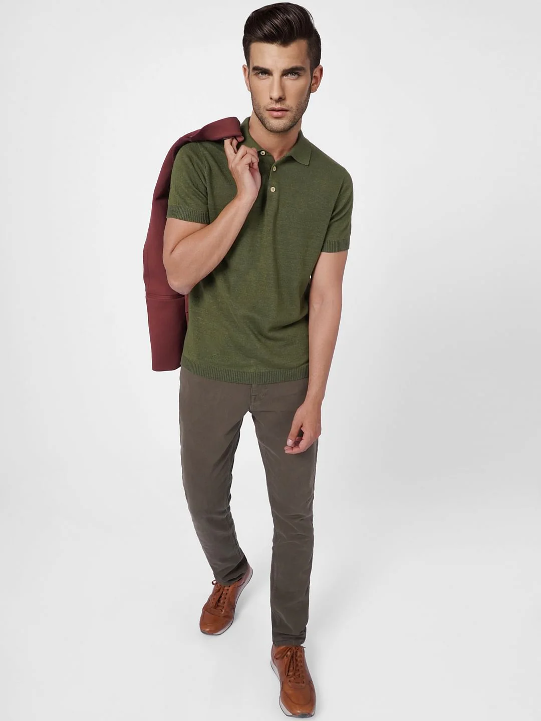 Green Knitted Polo
