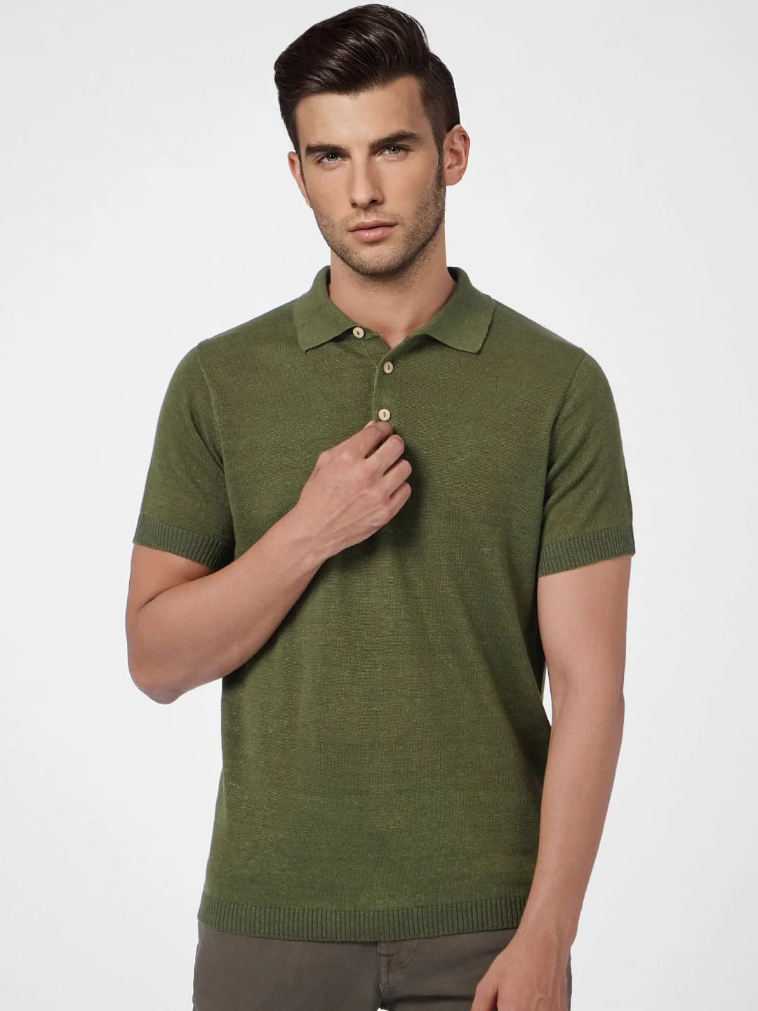 Green Knitted Polo - Image 2