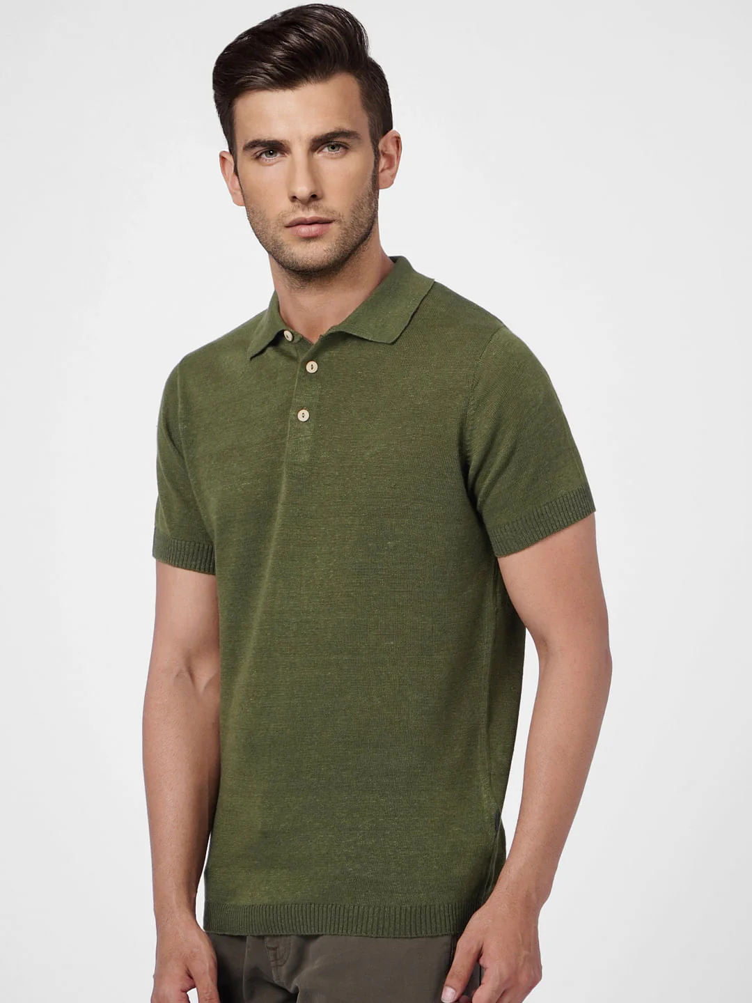 Green Knitted Polo - Image 3