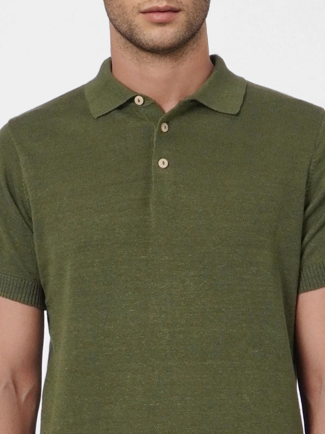 Green Knitted Polo - Image 5