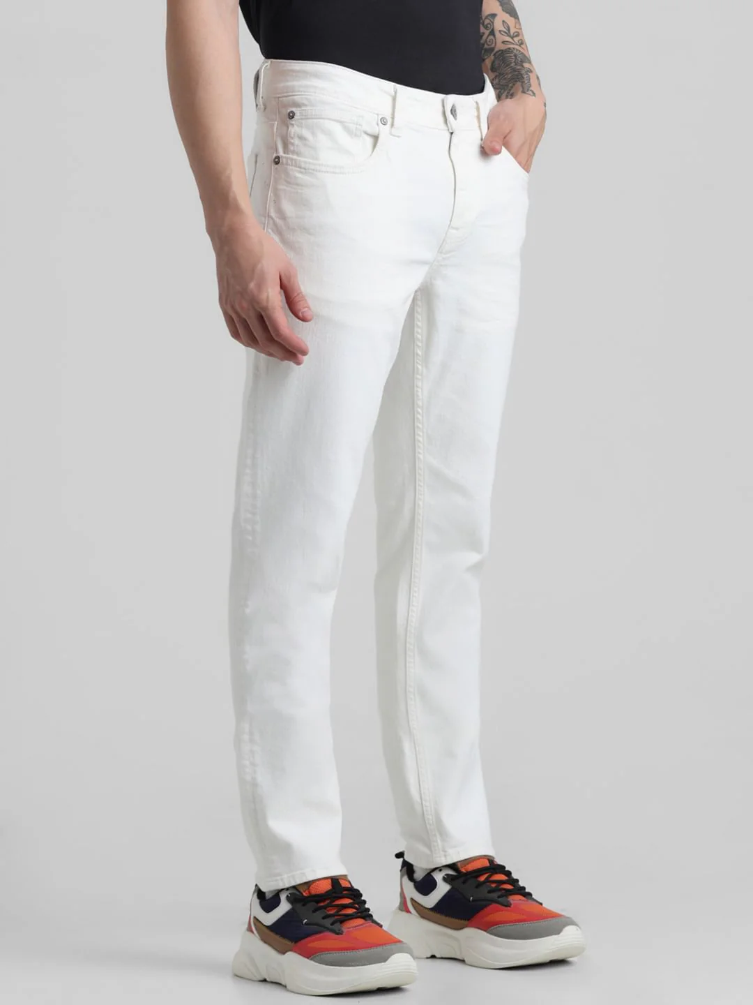 Glenn Slim Fit Low rise Stretch Jeans - White - Image 2